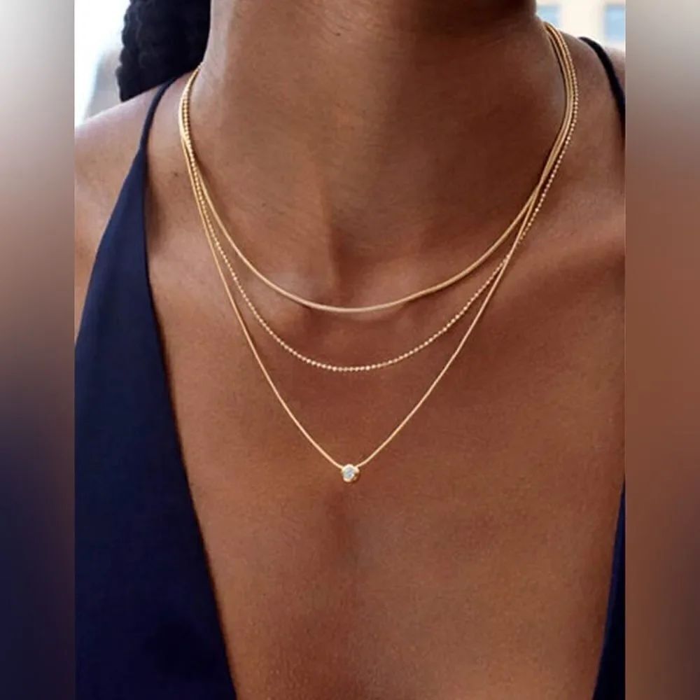 Minimalist layered necklace M760
